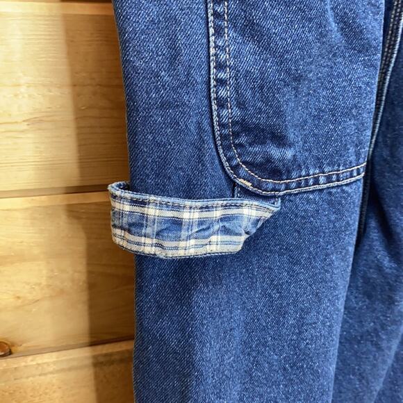 Chaps Ralph Lauren Jean Cargo Overalls XL - Picture 3 of 9